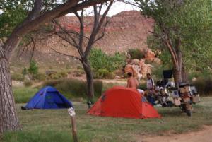 Camp 3: Bikes & tents at K3.